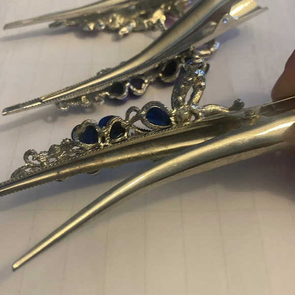 Vintage duck bill hair clips total of 3 - Picture 3 of 8